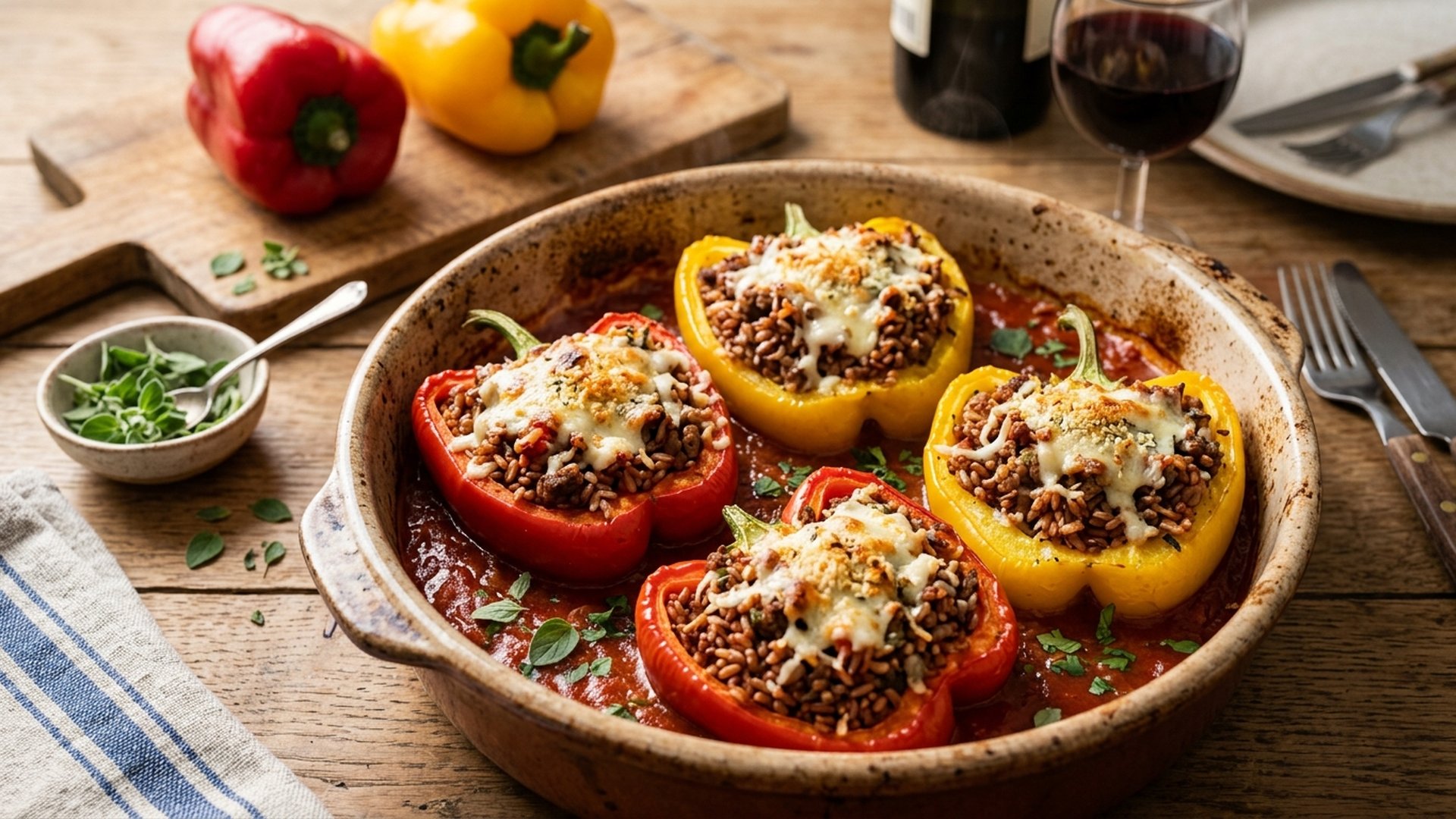 Stuffed Peppers with Ricotta and Spinach