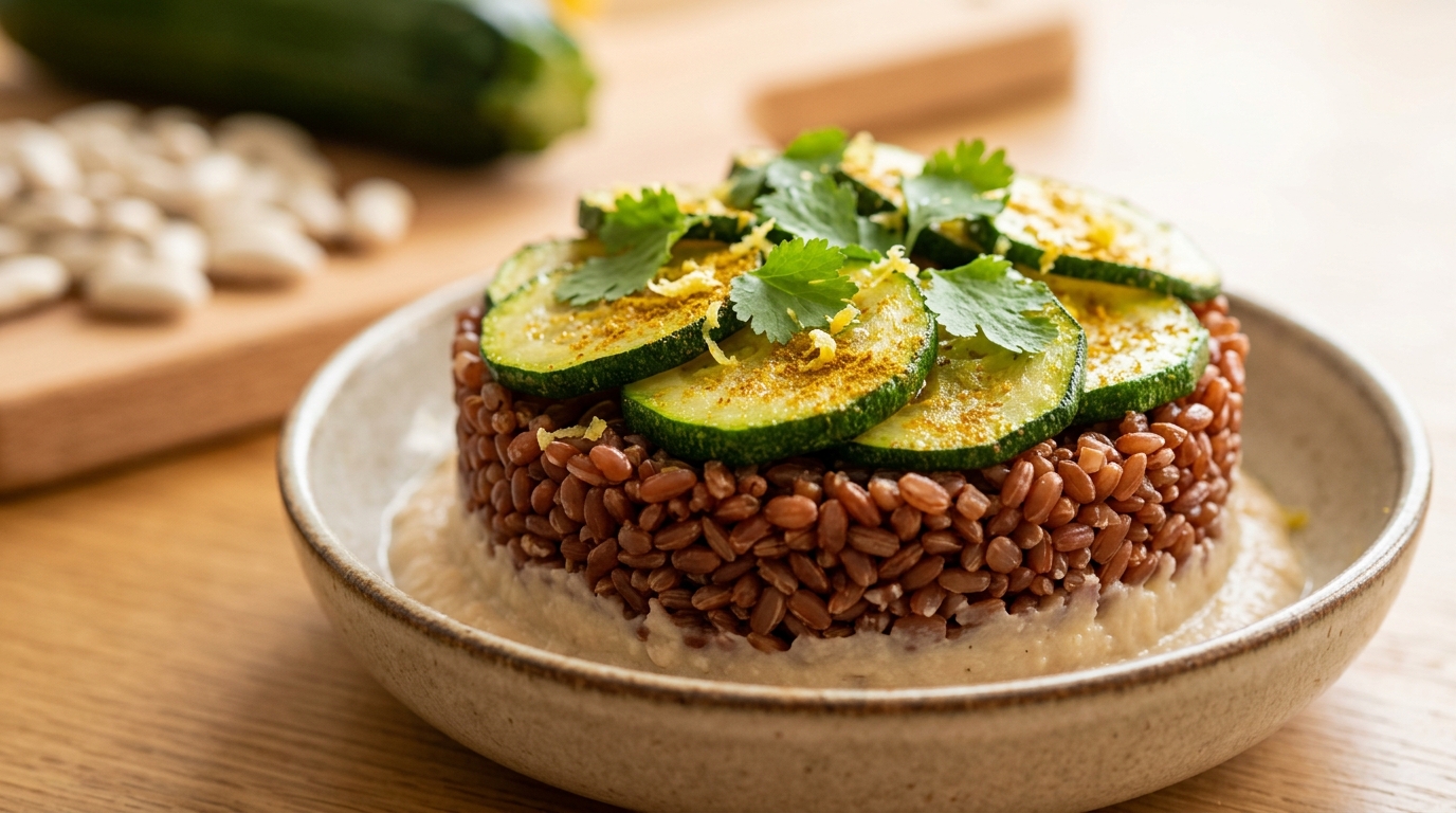 Red Rice Curry with Cannellini Beans, an original Acqua e Sole recipe