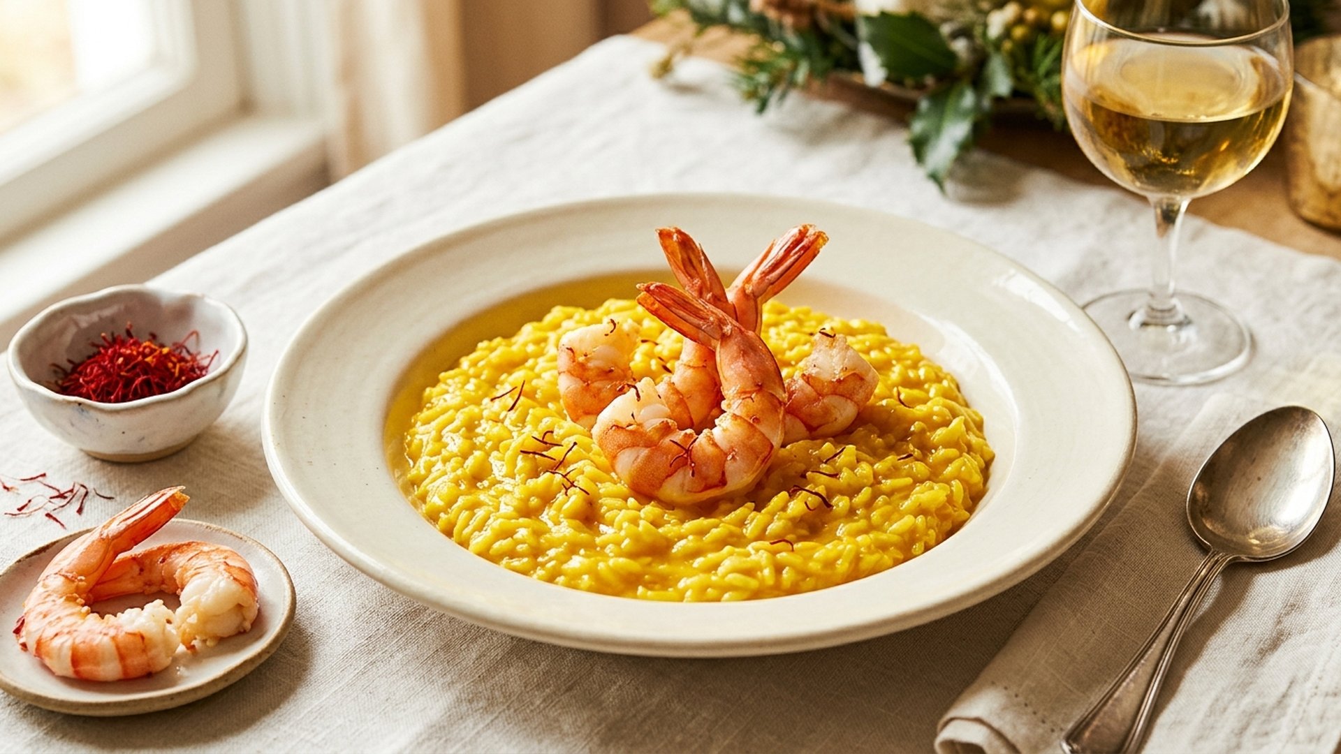 Risotto Gamberi, Asparagi e Zafferano