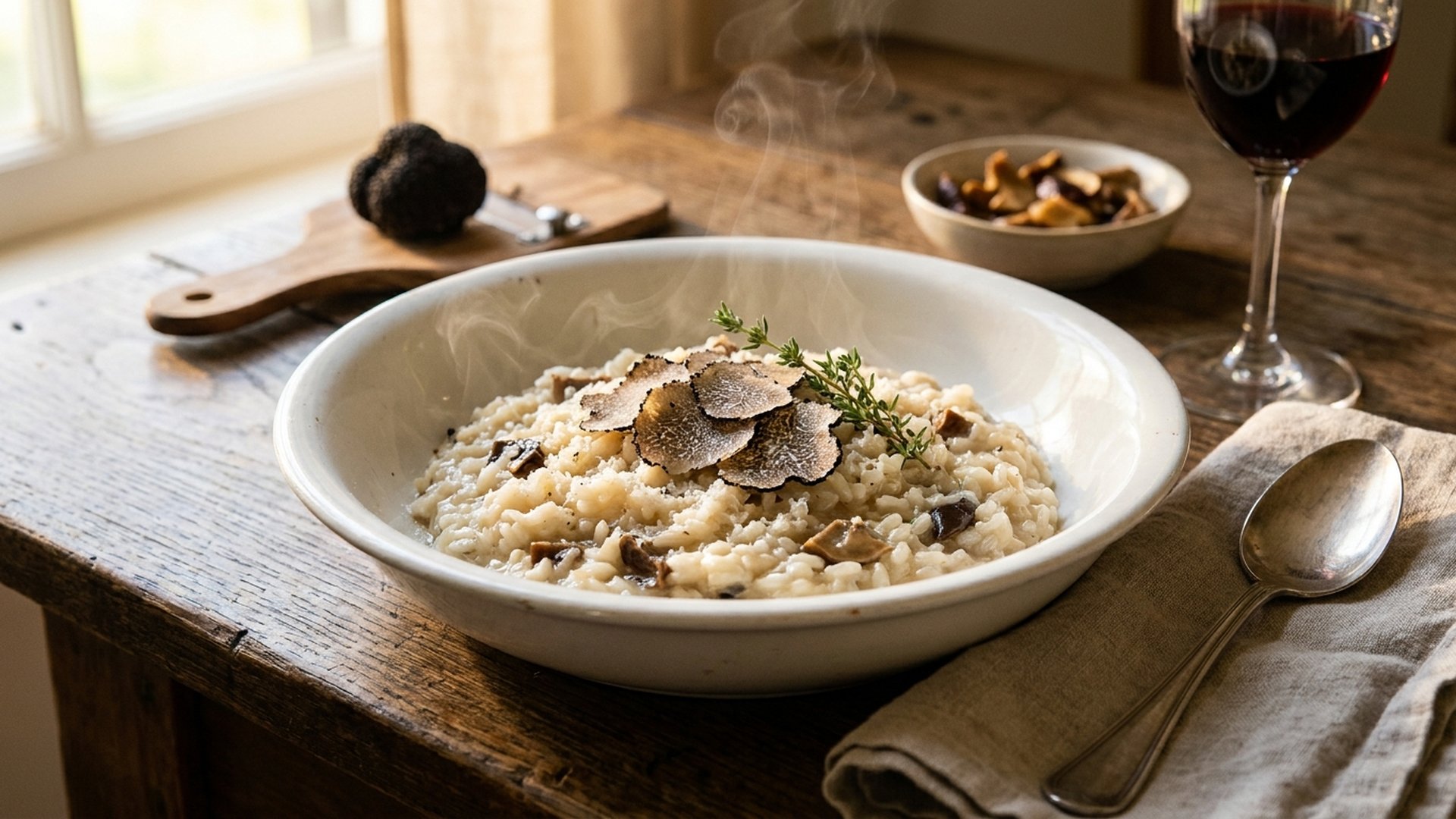 Risotto ai Porcini Secchi e Tartufo Nero