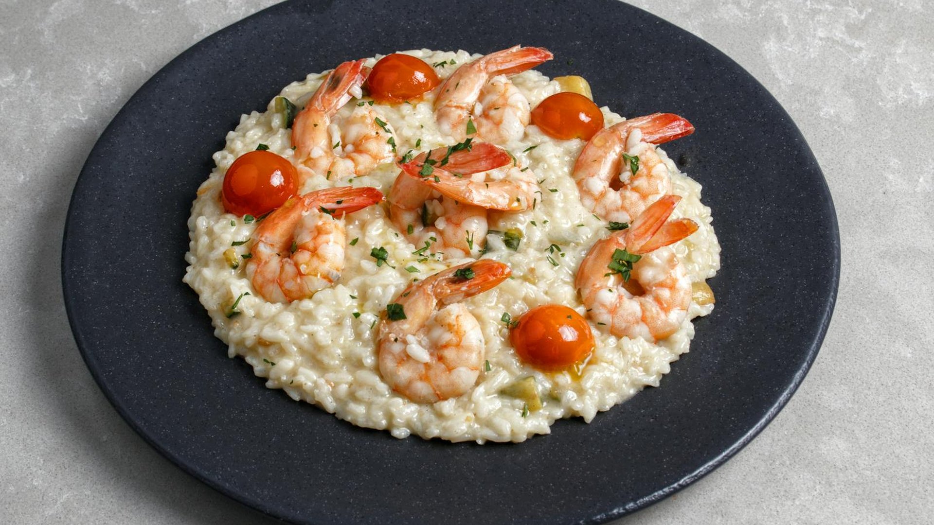 Risotto con Porri, Gamberi e Zafferano